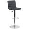 Emma and Oliver Coti Modern Channel Tufted Upholstered Height Adjustable Mid-Back Stool and Pedestal Base with Footrest